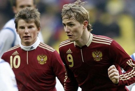 Андрей Аршавин и Роман Павлюченко в сборной России