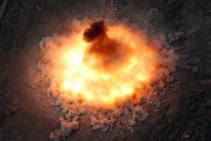 Взрыв фугасной бомбы