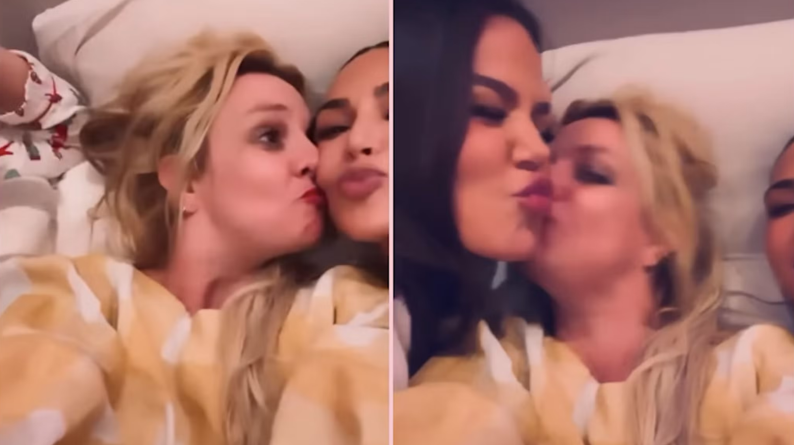 Бритни Спирс провела уютную вечеринку с ночевкой с Ким и Хлои Кардашьян