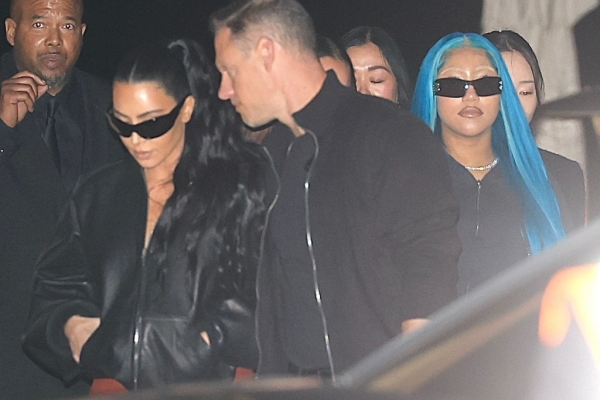 North West shows off her bleached eyebrows during night out with mom Kim Kardashian7