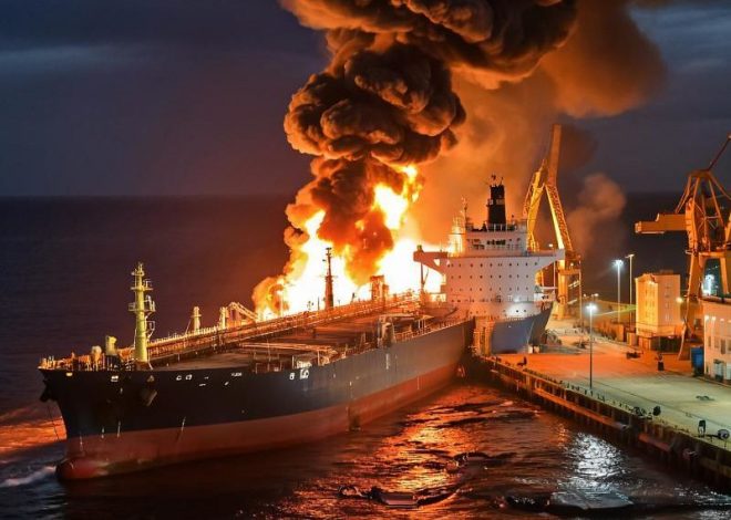 В Туапсе произошла атака беспилотников, в результате которой был поврежден танкер