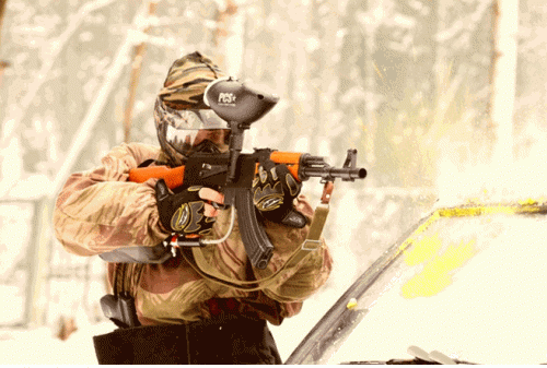 Пейнтбол зимой Пейнтбол зимой