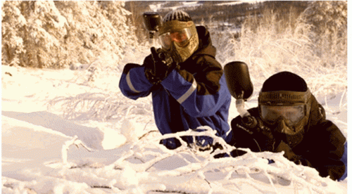 Пейнтбол зимой Пейнтбол зимой